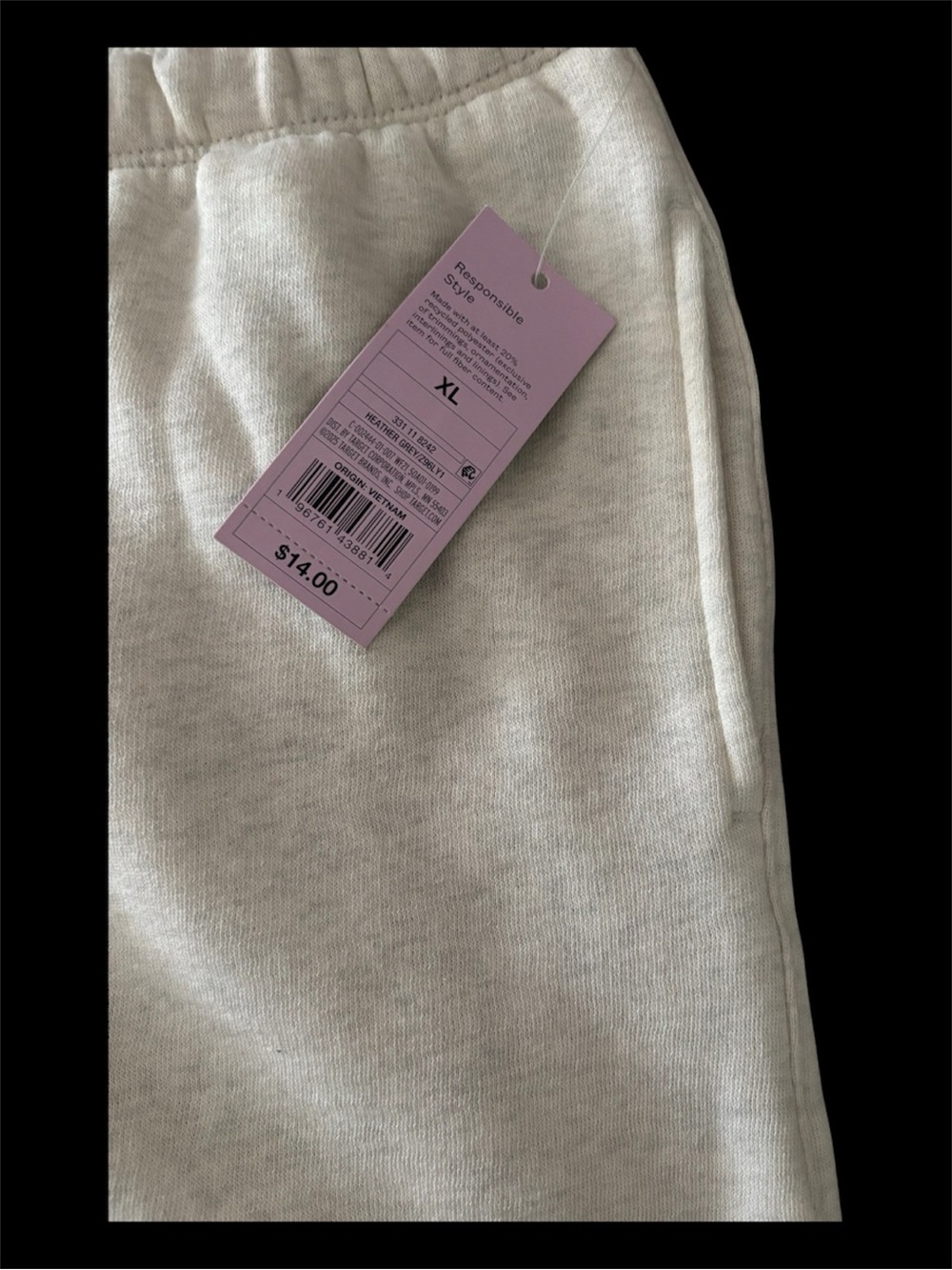 Wild Fable Heather Gray Fleece Shorts - Size XL - Picture 2 of 5